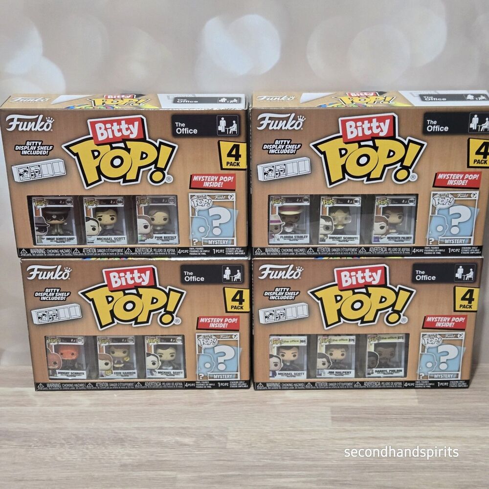 The Office Funko Bitty POP Mini Figures 4 Boxes 16 Total Dwight Michael Erin